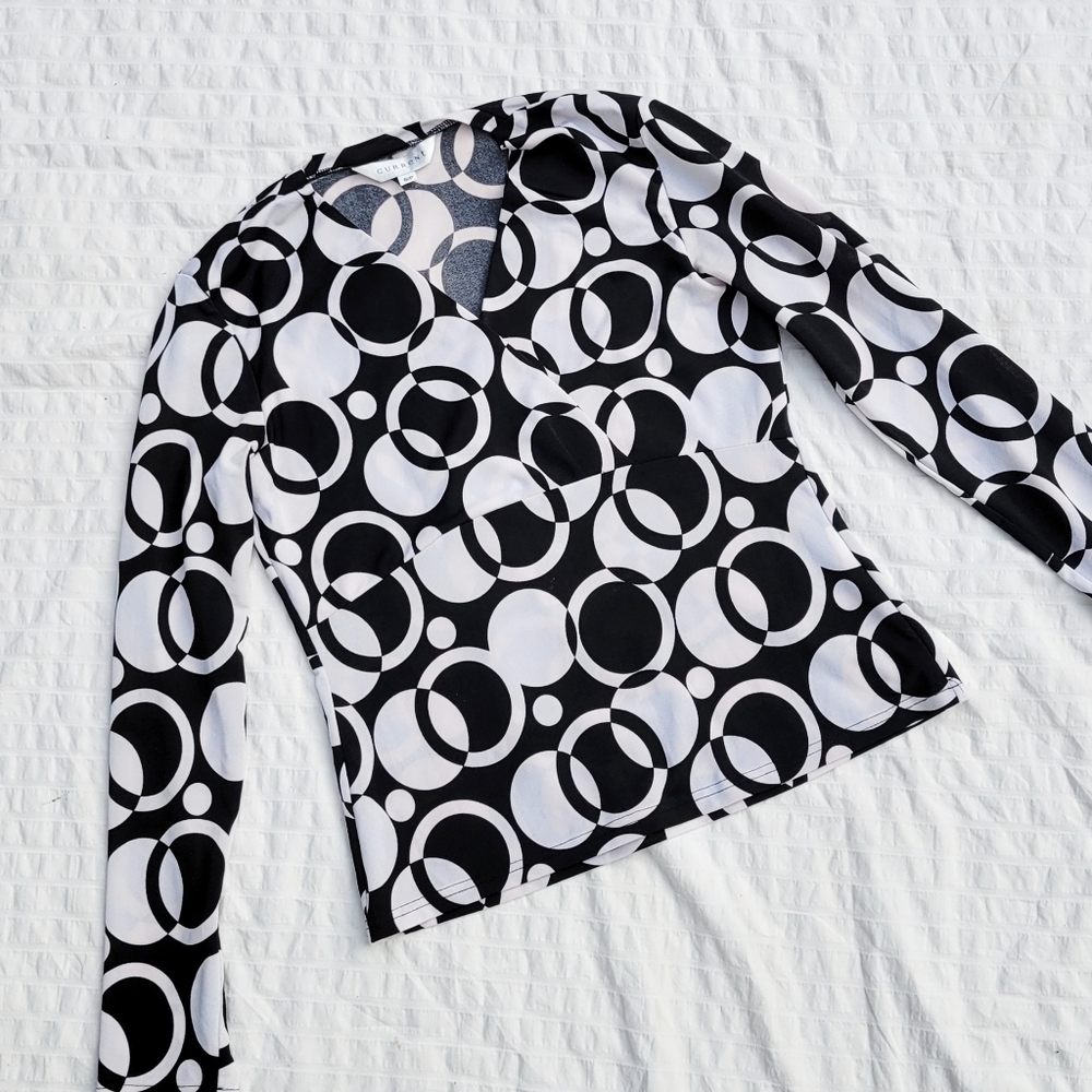Current Black & White Pattern Top